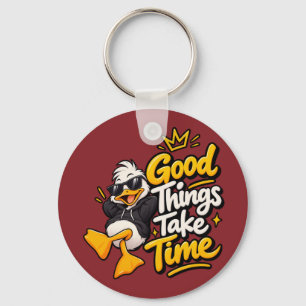 Chaveiro Boas Coisas Levam Tempo Camiseta Desi Funny Cool D