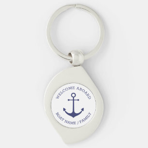 Chaveiro Boas-vindas personalizadas Ancoragem náutica branc