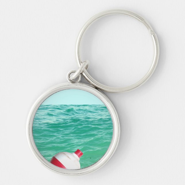 Chaveiro Bobber de pesca na água (Frente)