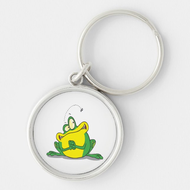 Chaveiro bobo de paciência de sapo fofo para a mosca (Frente)