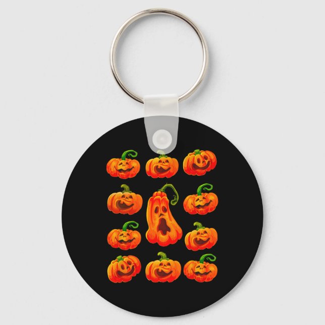 Chaveiro Bobo Pumpkin Rostos Spooky Jack-o- (Frente)
