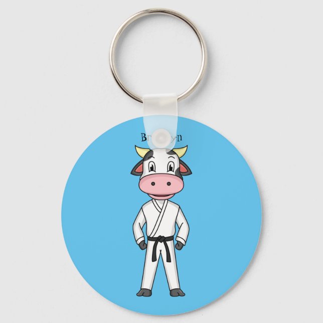 Chaveiro Boca-branca em desenho animado em kung fu (Frente)