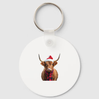 Chaveiro Boho Xmas Christmas Highland Cow T-Shirt (3)