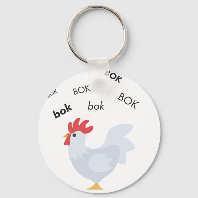 Chaveiro Bok Chicken Cute Emoji (Frente)