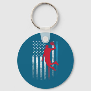Chaveiro Bola Basquetebol 4 De Julho Bandeira Americana EUA
