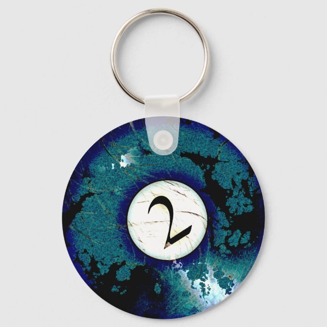 CHAVEIRO BOLA DE BILLIARDS NÚMERO 2 (Frente)