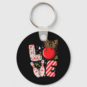 Chaveiro Bola de boliche de xmas e pinos de Natal correspon