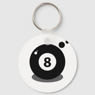 Chaveiro bola de caça desportiva de piscina 8 oito
