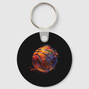 Chaveiro Bola de Desenho de Cabelo de Basquete P