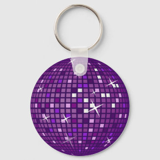 CHAVEIRO BOLA DE DISCO DO ESPELHO PURPER