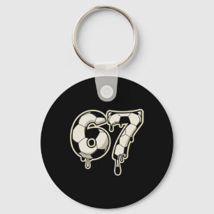 Chaveiro Bola de Futebol 6 7 Gráfico Drip Seis Sete Meme
