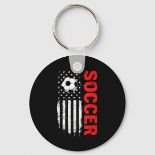 Chaveiro Bola de futebol americano patriota com bandeira am