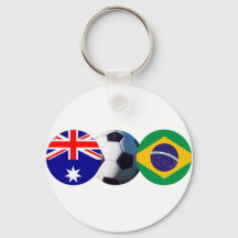 Bola de Futebol Austrália e Brasil Bandeira do MUS