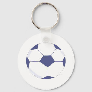 Chaveiro Bola de futebol - Azul e Branco