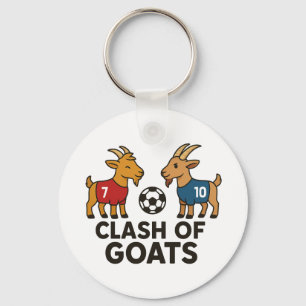 Chaveiro Bola de Futebol de Clash de GOATs Engraçado Futebo