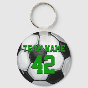 Chaveiro Bola de futebol do nome e do número da equipe