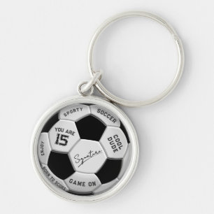 Chaveiro Bola de Futebol Personalizada de Aniversário Id
