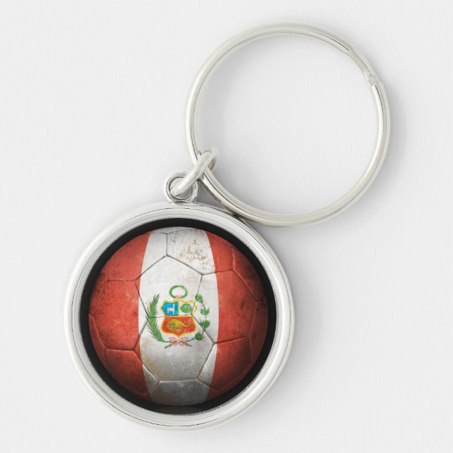 Chaveiro Bola de futebol peruana gasta do futebol de (Frente)