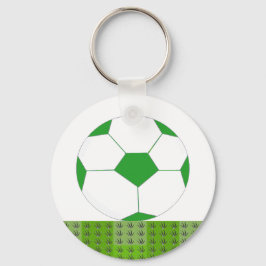 Chaveiro Bola de Futebol Verde e Branco