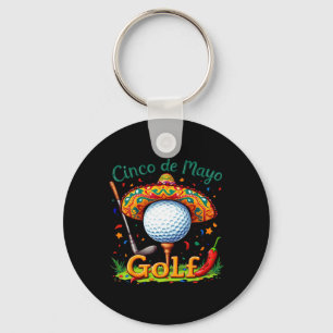 Chaveiro Bola de Golfe Cinco De Mayo Com Sombrero Margarita