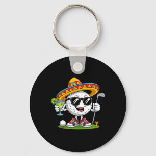 Chaveiro Bola de Golfe Divertida Cinco De Mayo Com Sombrero