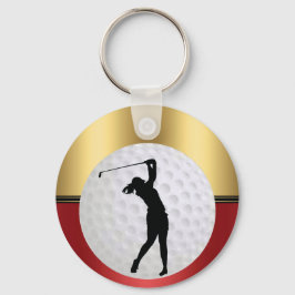 Chaveiro Bola de golfe e golfista Fundo elegante