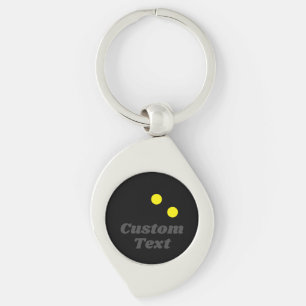 Chaveiro Bola de ponto amarela dupla personalizada premium