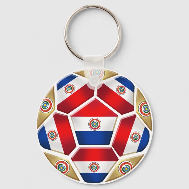 Chaveiro Bola do Paraguai 2010 2014 presentes de futebol (Frente)