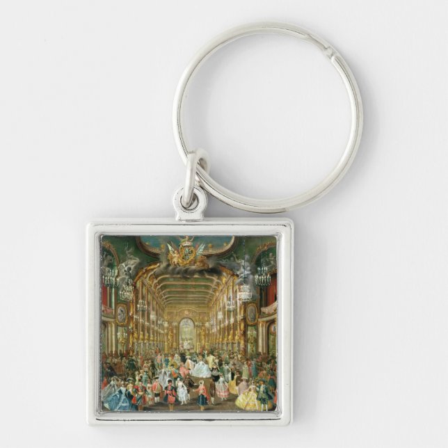 Chaveiro Bola mascarada no Hoftheater, Bona, 1754 (Frente)