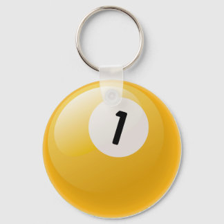 CHAVEIRO BOLA NÚMERO 1 DE BILHARES