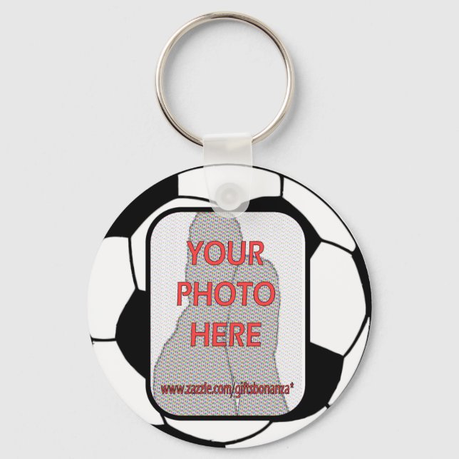 Chaveiro Bola Personalizável de Futebol Fotográfico (Frente)