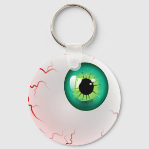 Chaveiro Bola verde do olho do horror