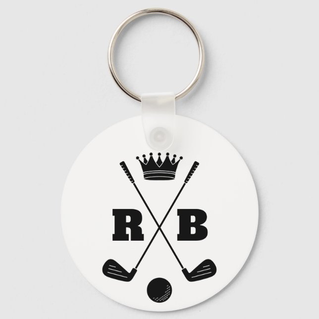 Chaveiro Bolas de Golfe Personalizadas com Nome e Marca (Frente)