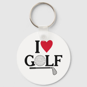 Chaveiro Bolas de Golfe Personalizáveis Eu Amo
