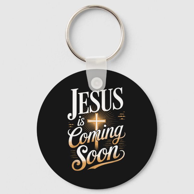 Chaveiro Bold Jesus Is Coming Soon Christian Apparel  (Frente)