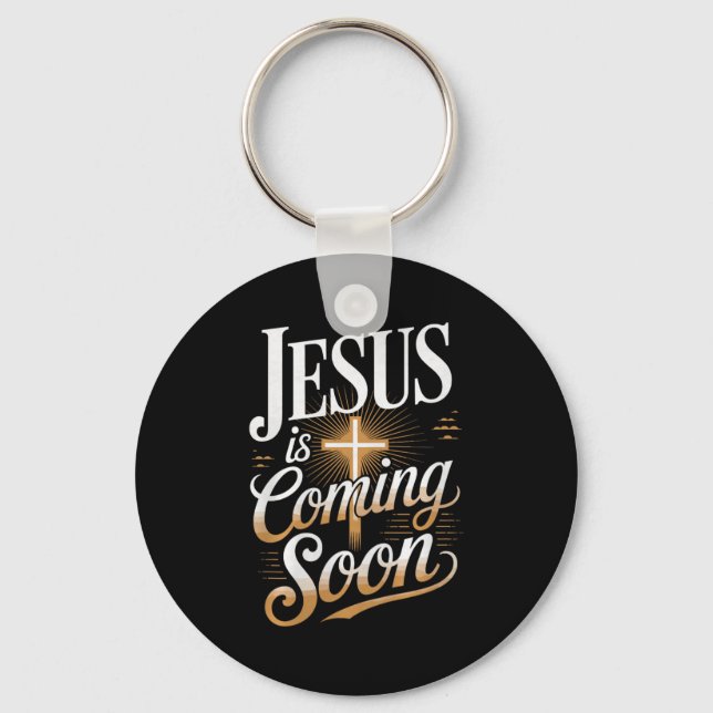 Chaveiro Bold Jesus Is Coming Soon Christian Apparel Premiu (Frente)