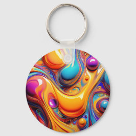 Chaveiro Bolhas de Fluido de Cor