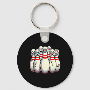Chaveiro Boliche Assustada Pins Cartografia Diversão Bowler