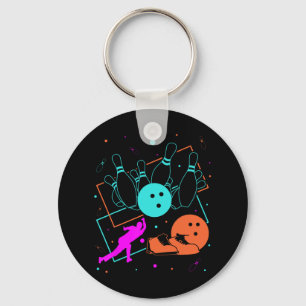 Chaveiro boliche da Equipe de Bowler do Estilo Retroativo d