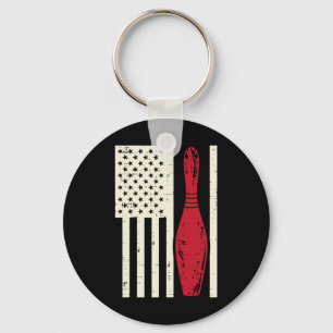 Chaveiro Boliche de Bandeira dos Estados Unidos em Vintage