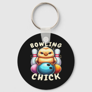 Chaveiro Boliche de boliche-dez pinos Engraçada para Mulher
