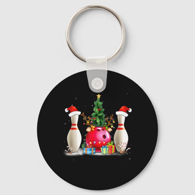 Chaveiro Boliche de Natal Santa Hat Boliche Xmas (Frente)