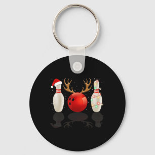 Chaveiro Boliche de Natal Santa Hat Luzes de Natal Presente