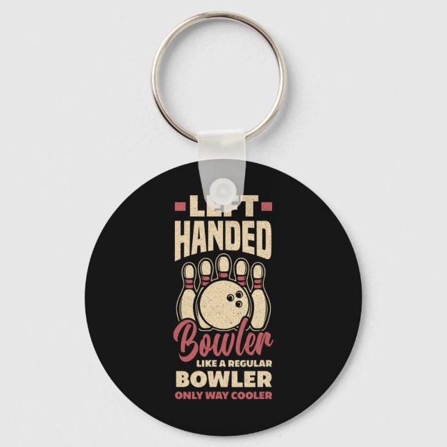 Chaveiro Boliche Engraçada Engraçada À Esquerda, Bolsa À Es (Frente)