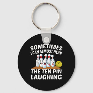 Chaveiro Boliche Engraçado Bowler Ouve Rindo O Dez Pinos