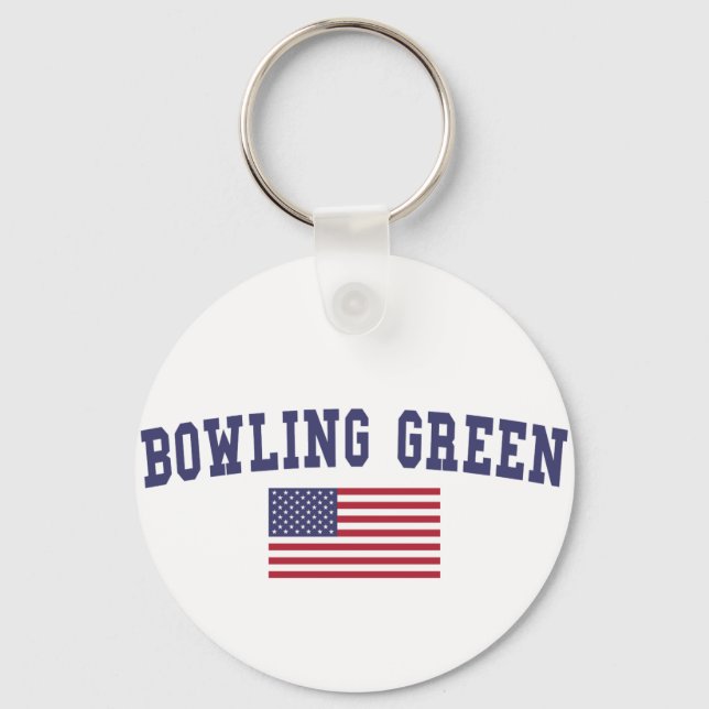 Chaveiro Boliche Green US Flag (Frente)
