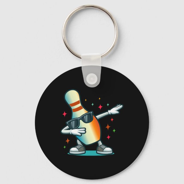 Chaveiro Boliche Pin Dabbing Sungles Bowler Player Kids Boy (Frente)