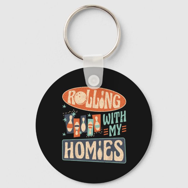 Chaveiro Boliche Team Pins Ataca Com Minhas Casas (Frente)