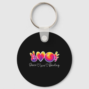 Chaveiro Boliches De Amor Pela Paz Sobre Tie-dye Retro Bowl
