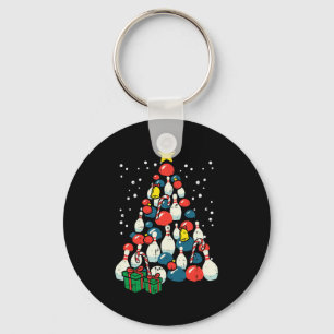 Chaveiro Boliches de Árvore de Natal Jogadores de Bowler de